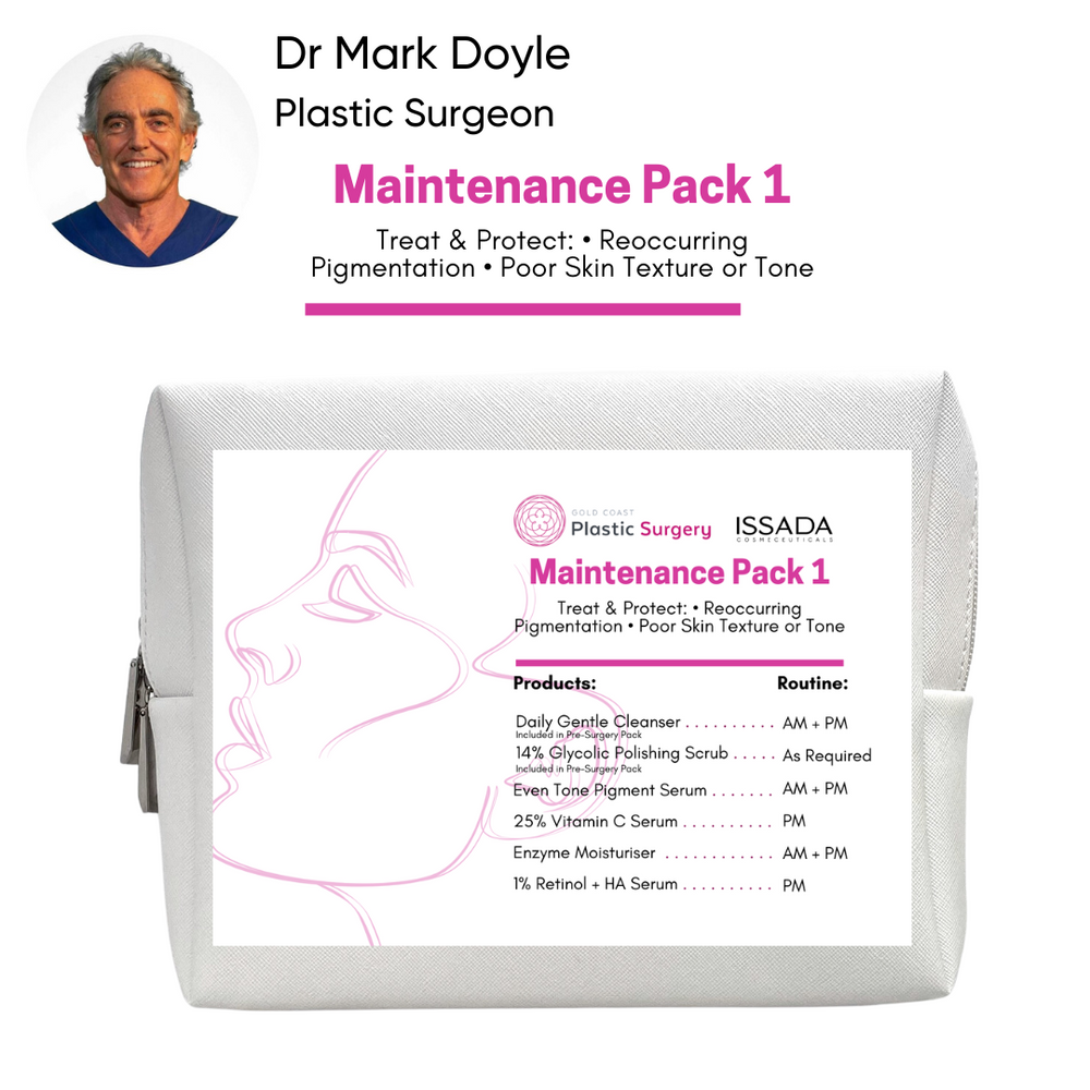 Enhance post-surgery care with Dr Doyle’s Maintenance Pack 1 (Pigment), made for comfort, protection, and optimal results.