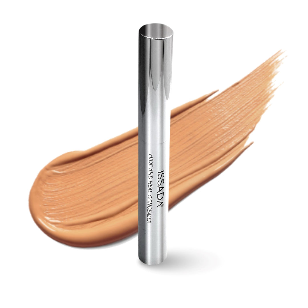 Mineral-rich coverage meets skin-friendly formulation in Issada’s Hide & Heal Concealer—crafted for effortless application. Mineral-rich coverage meets skin-friendly formulation in Issada’s Hide & Heal Concealer—crafted for effortless application.