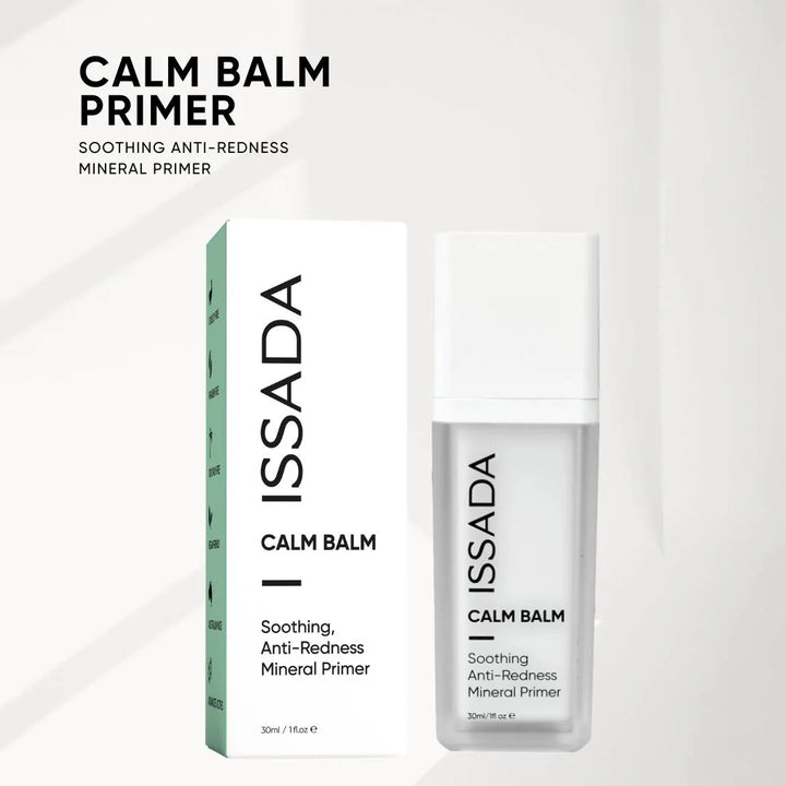 ISSADA Calm Balm Primer packaging on a white background