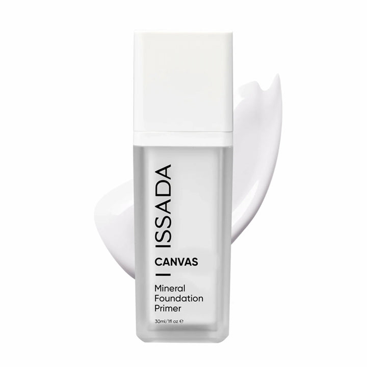 ISSADA Canvas Mineral Foundation Primer bottle on a white background