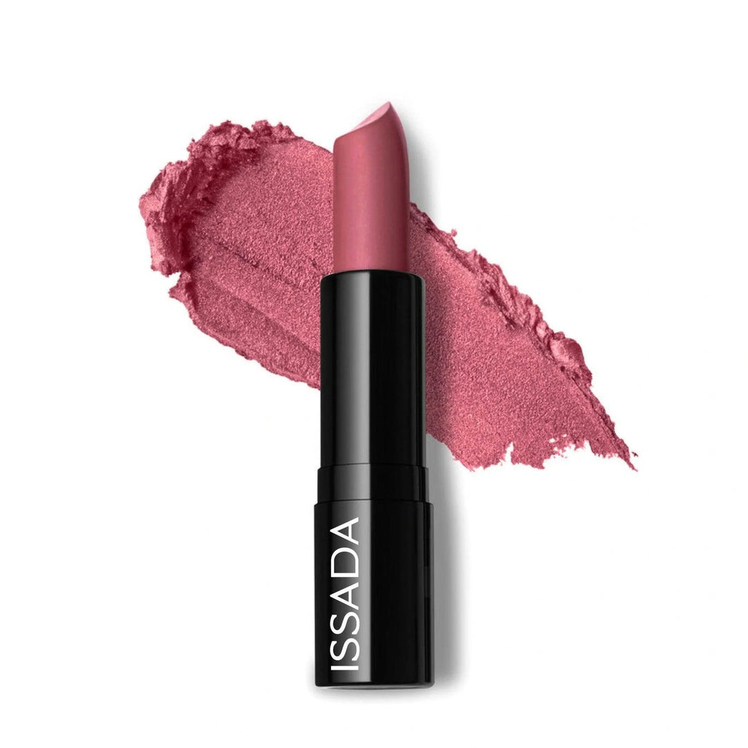 ISSADA Luxury Matte Lipstick in shade Grace, a soft rose pink with a smooth matte finish on a white background ISSADA Luxury Matte Lipstick in shade Grace, a soft rose pink with a smooth matte finish on a white background