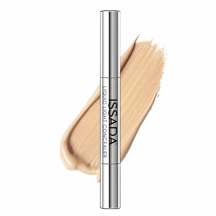 ISSADA Mineral Liquid Light Concealer in shade Vanilla with swatch - brightening under-eye concealer enriched with hyaluronic acid and vitamins on a white background