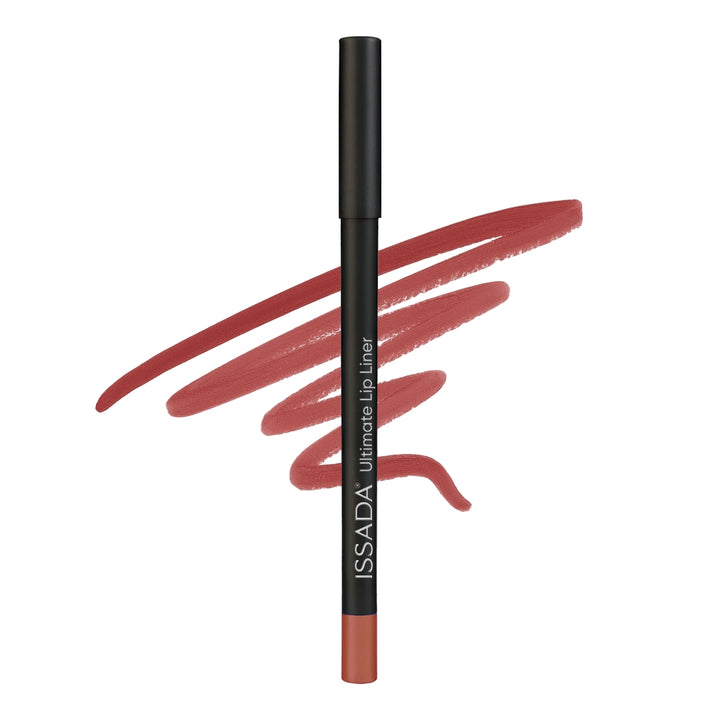 ISSADA Ultimate Lip Liner bashful shade swatches on a white background