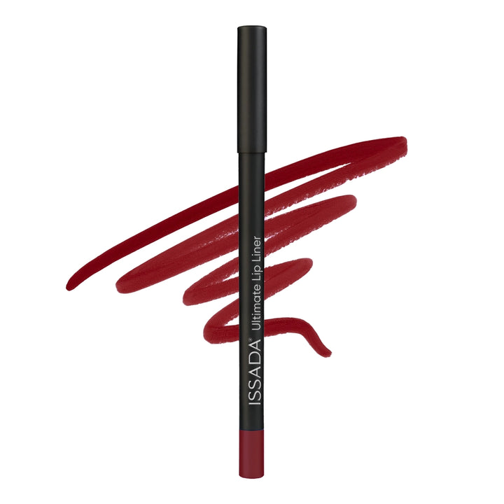 ISSADA Ultimate Lip Liner hot tamale with strokes on a white background