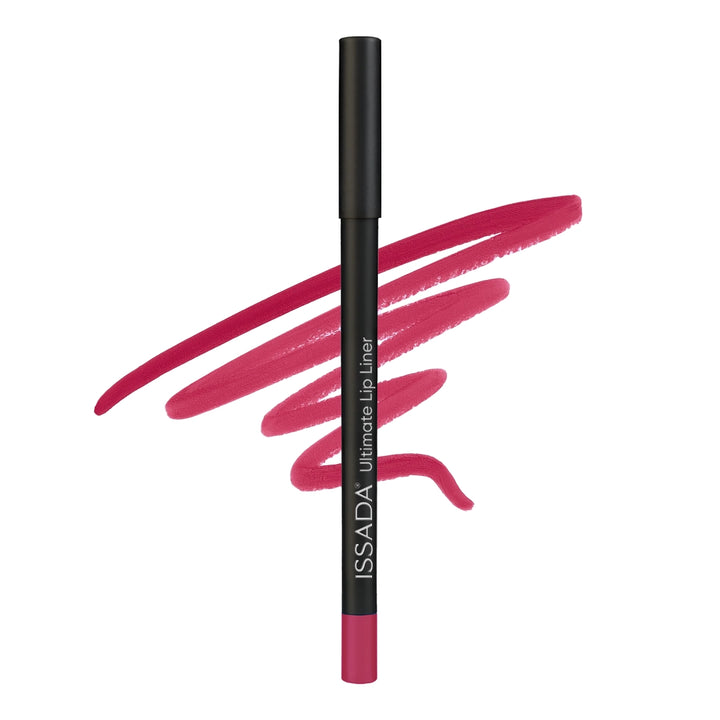 ISSADA Ultimate Lip Liner with cupid's bow pink strokes on a white background
