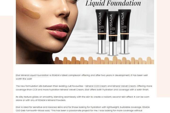 ISSADA’s Elixir Mineral Liquid Foundation