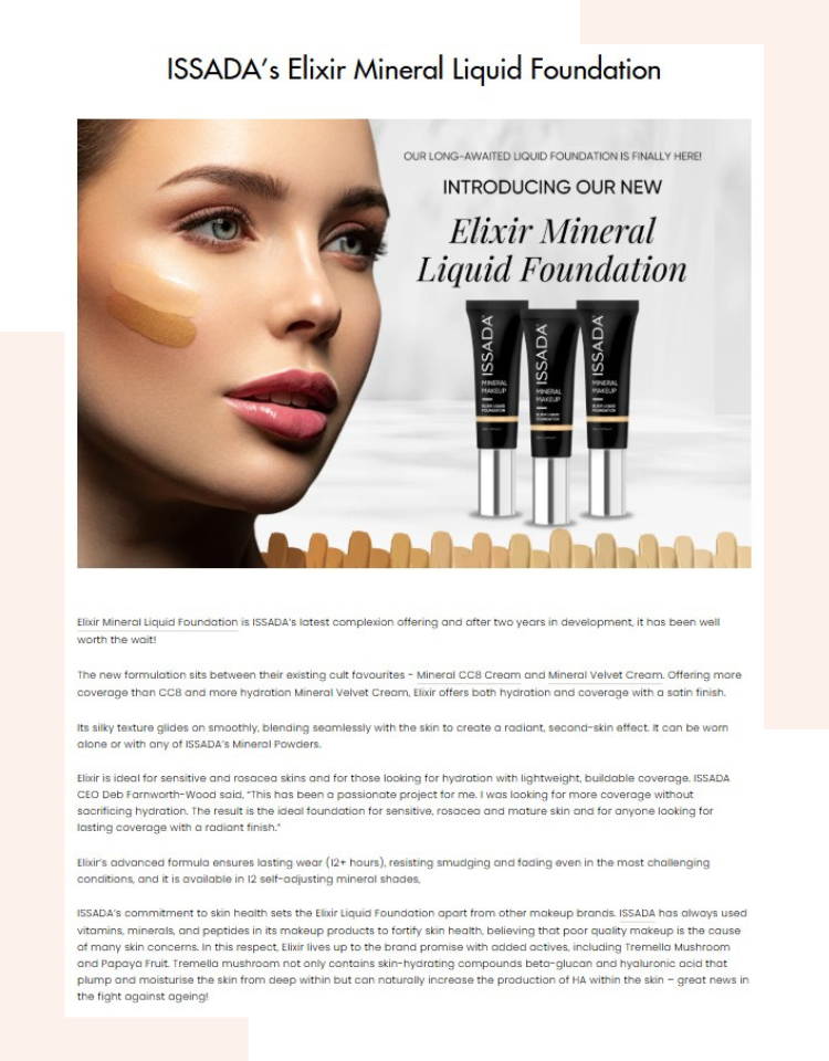 ISSADA's Elixir Mineral Liquid Foundation