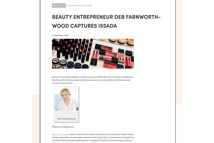Beauty entrepreneur Deb Farnworth-Wood captures ISSADA