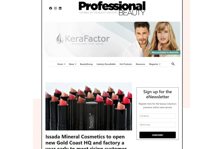 ISSADA Mineral Cosmetics to open new Gold Coast HQ and factory