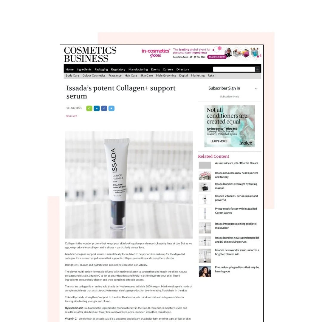 ISSADA’s Potent Collagen+ Support Serum