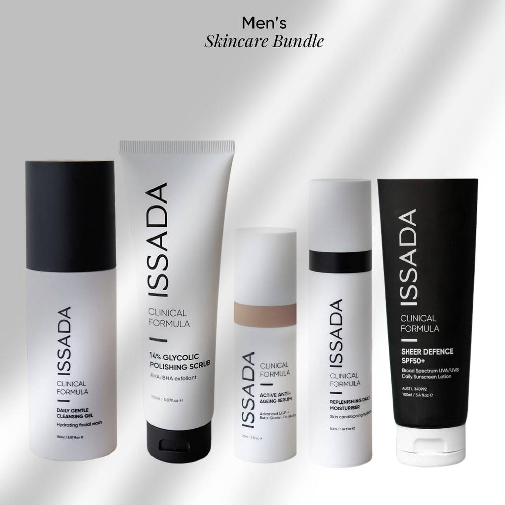 Upgrade your skincare routine with Issada’s Australian-made essentials. Designed for men, backed by science. Shop now!