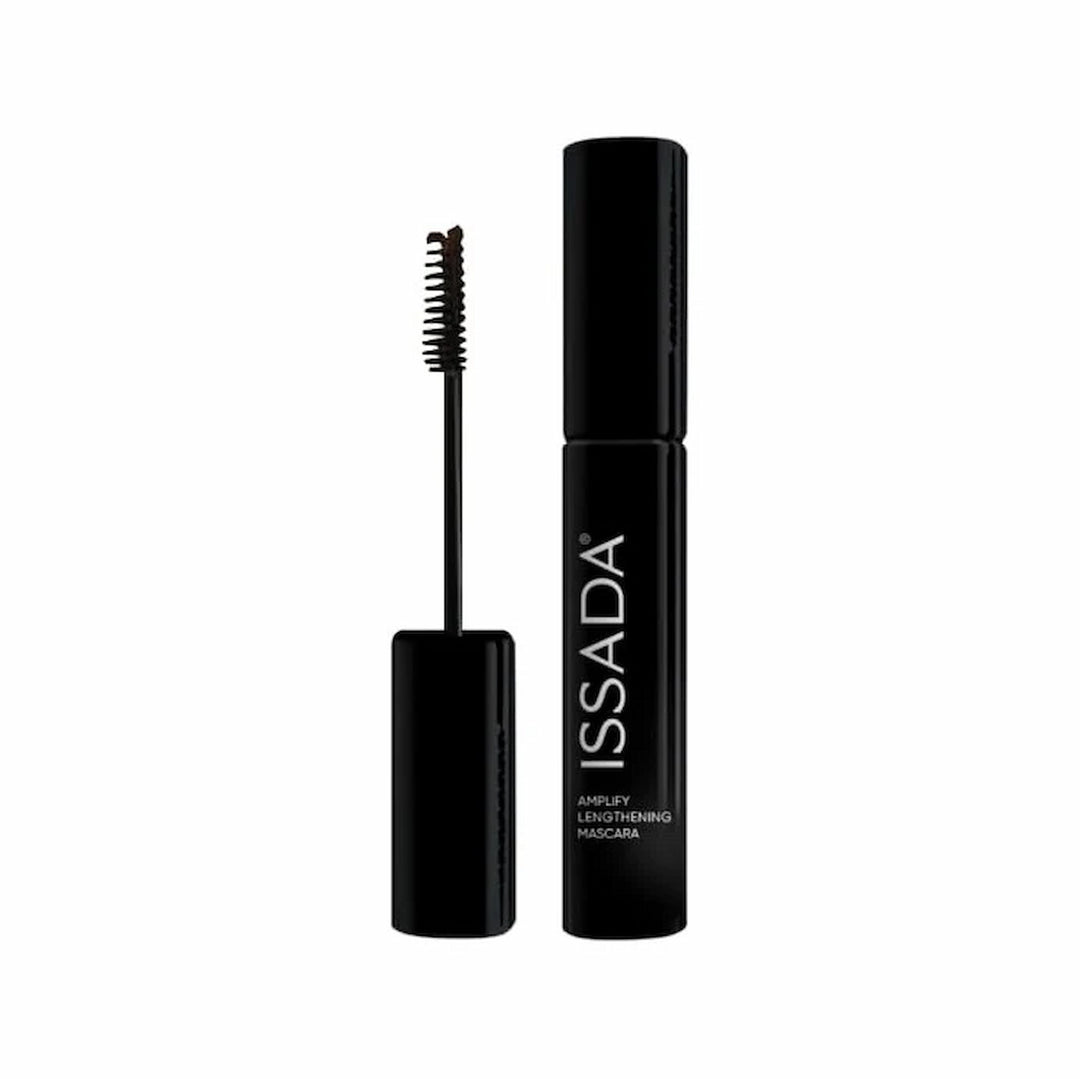 ISSADA Amplify Lengthening Mascara with straight brush wand on a white background