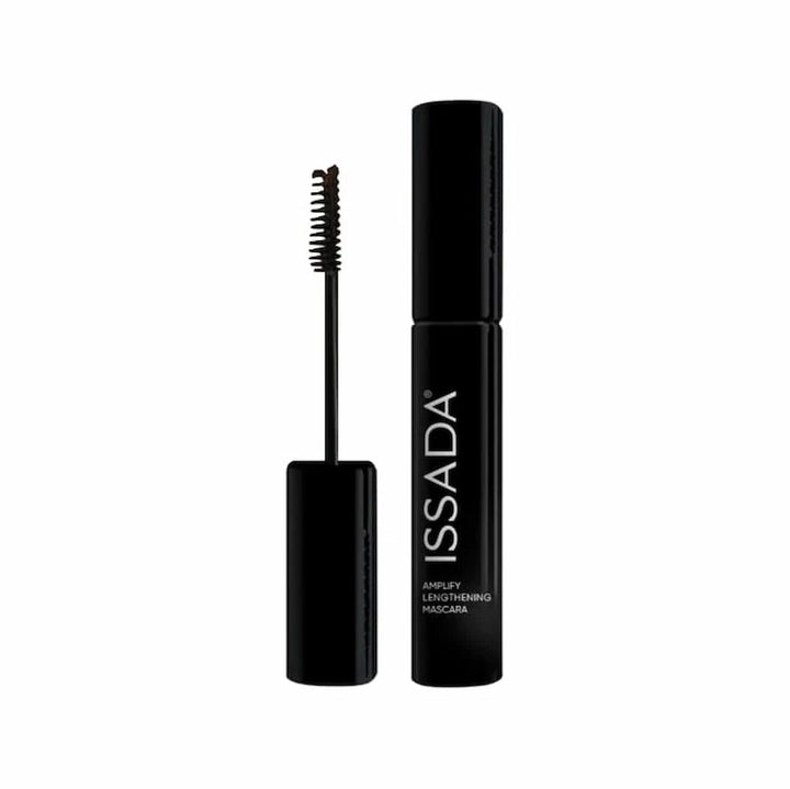 ISSADA Amplify Lengthening Mascara with straight brush wand on a white background