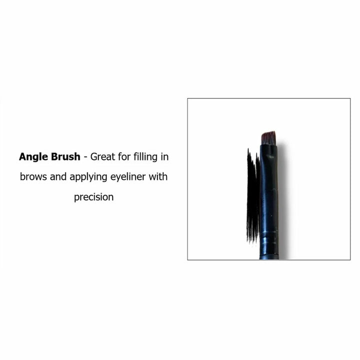 Issada Angle Brush designed for filling in brows and applying eyeliner with precision using soft, firm bristles.