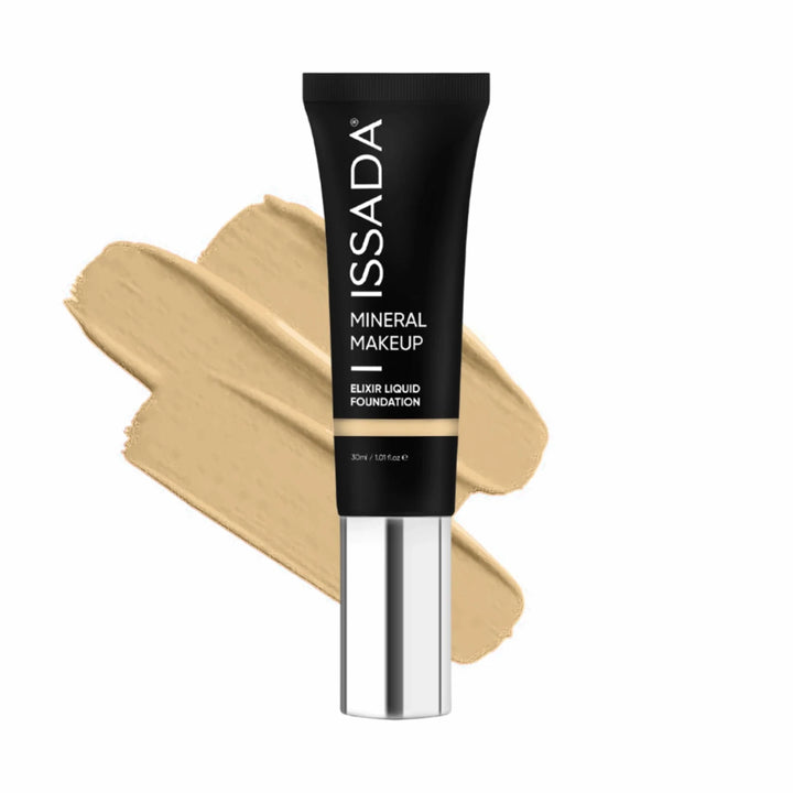 ISSADA Elixir Liquid Foundation 7 Cool, medium cool undertone with satin finish on a white background