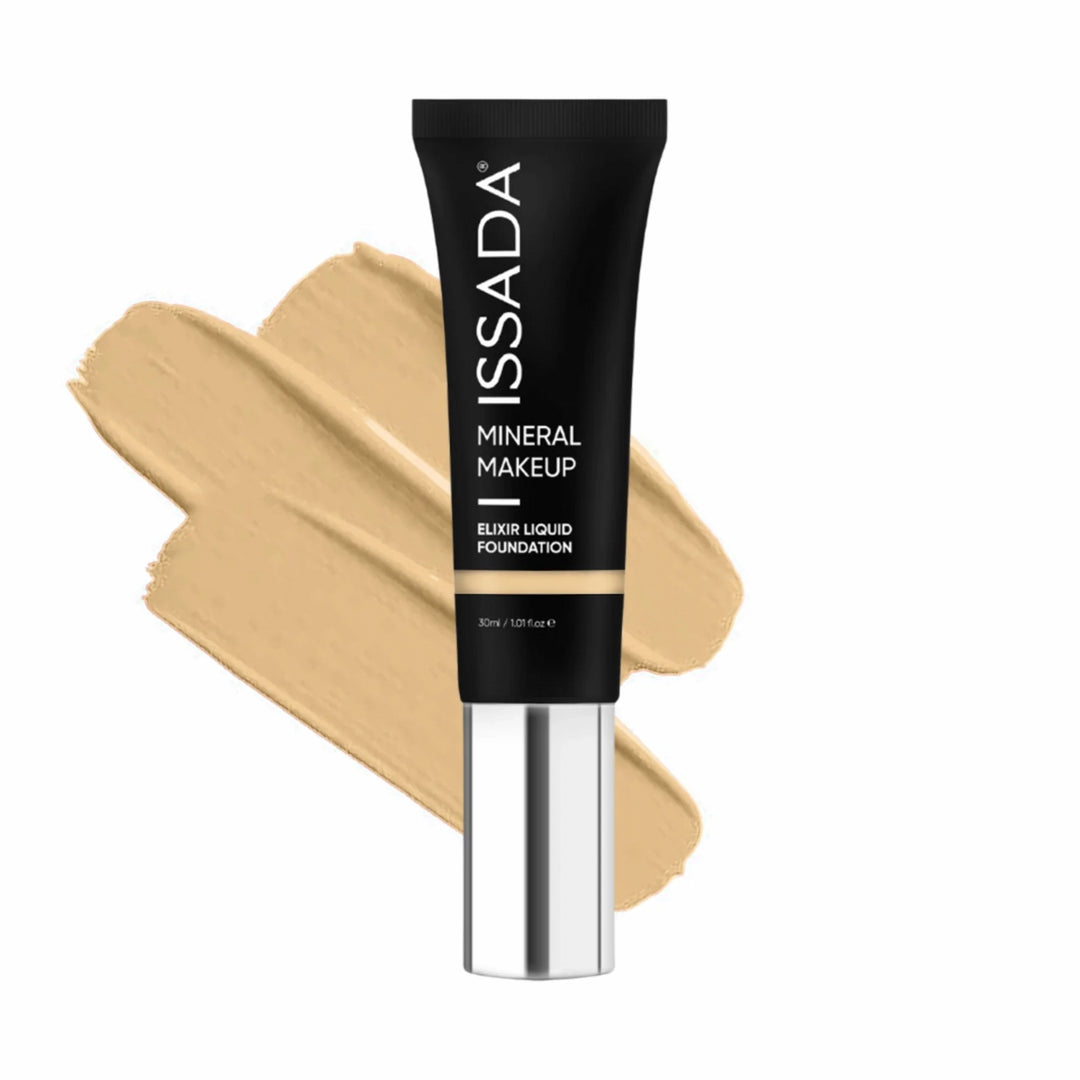 ISSADA Elixir Liquid Foundation 7 Neutral - natural medium shade with satin finish on a white background