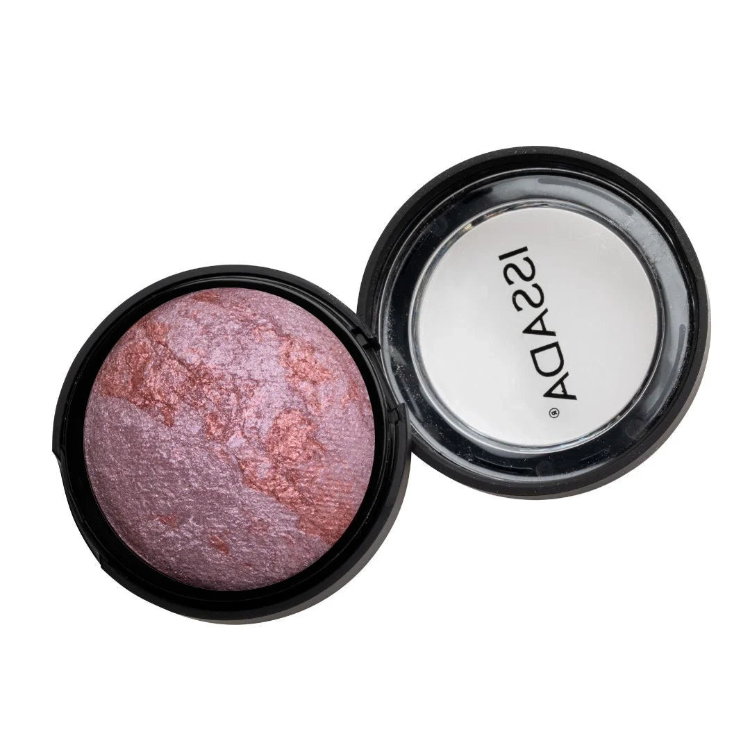 ISSADA Mineral Baked Eye Shadow in Sherbet - shimmering lilac pink with warm undertones on a white background