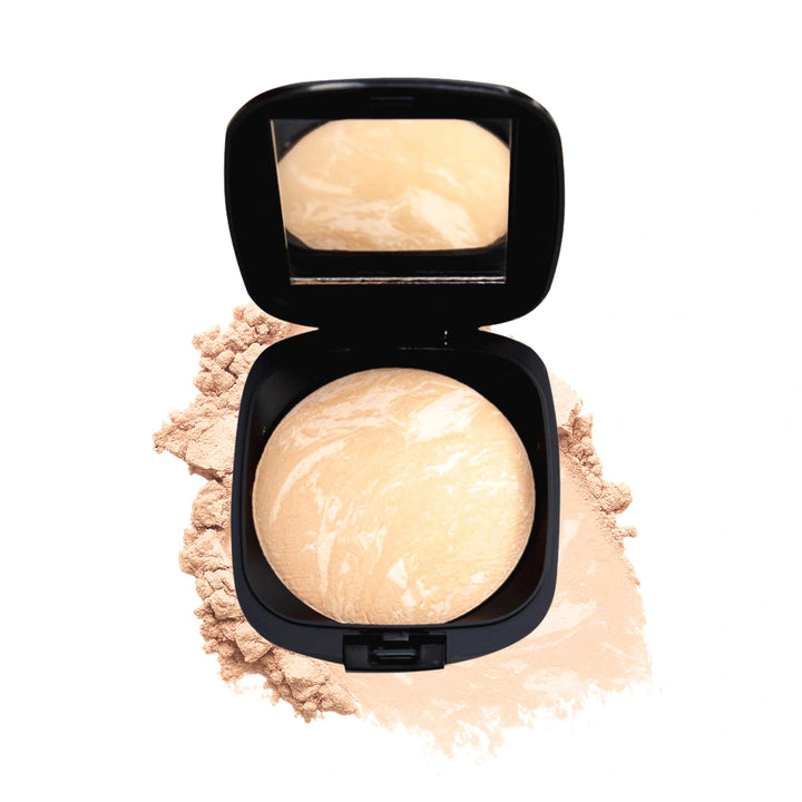 ISSADA Mineral Baked Powder Foundation Cassata medium shade baked mineral powder compact