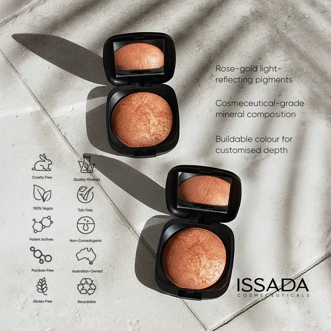 ISSADA Mineral Beach Babe bronzer cosmeceutical-grade mineral makeup cruelty-free vegan bronzing powder