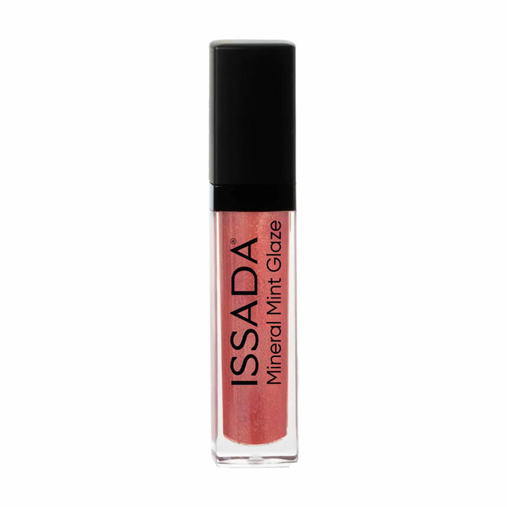 ISSADA Mineral Mint Glaze Lip Gloss in Sugar Plum shade on a white background
