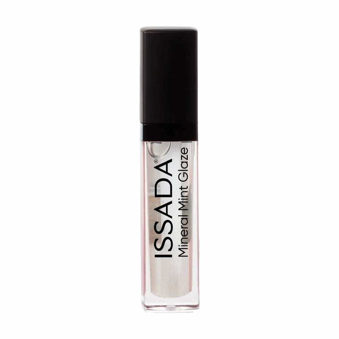 ISSADA Mineral Mint Glaze Lip Gloss in Ultra Glaze shade, hydrating high-shine lip gloss with refreshing mint