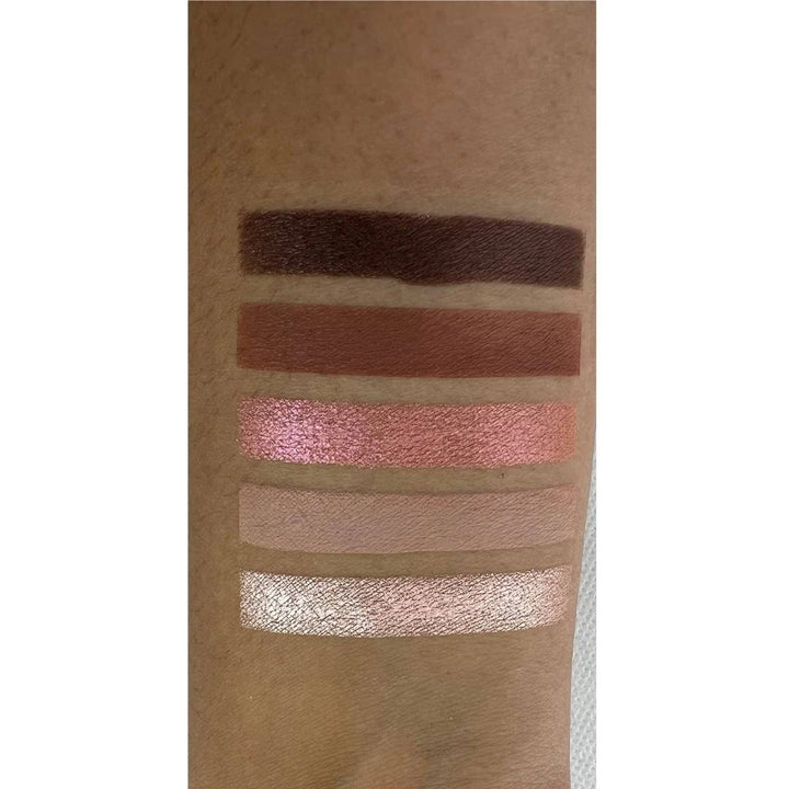 Arm swatches of ISSADA Neutrals Collections eyeshadow in pink unes