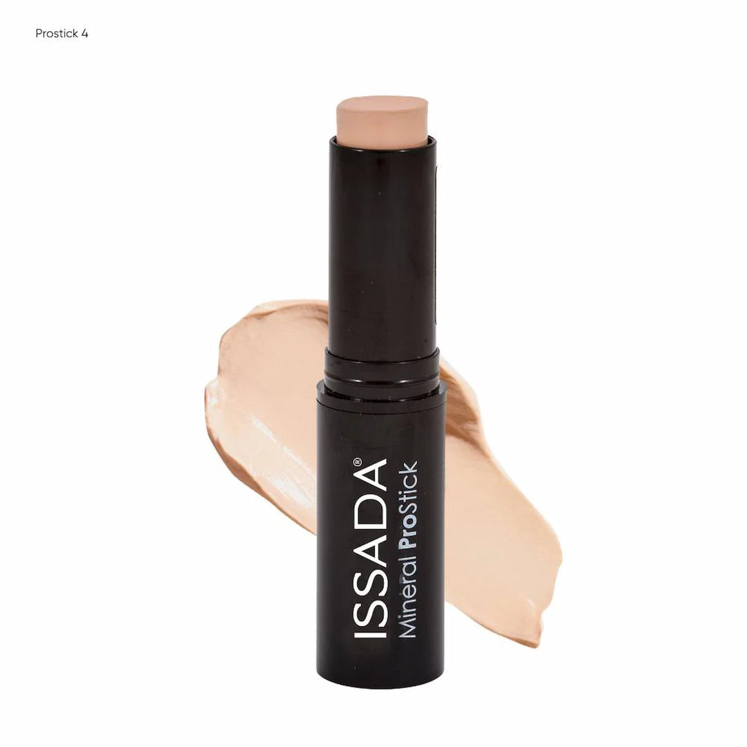 ISSADA Mineral ProStick 4 neutral beige shade for light to medium skin tones on a white background