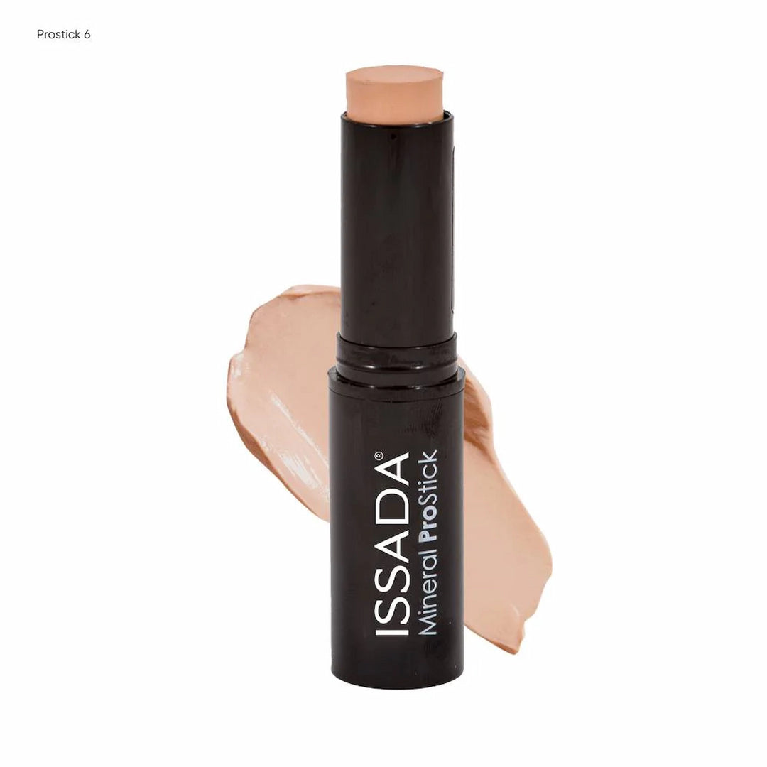 ISSADA Mineral ProStick 6 neutral beige cream foundation stick for medium coverage on a white background