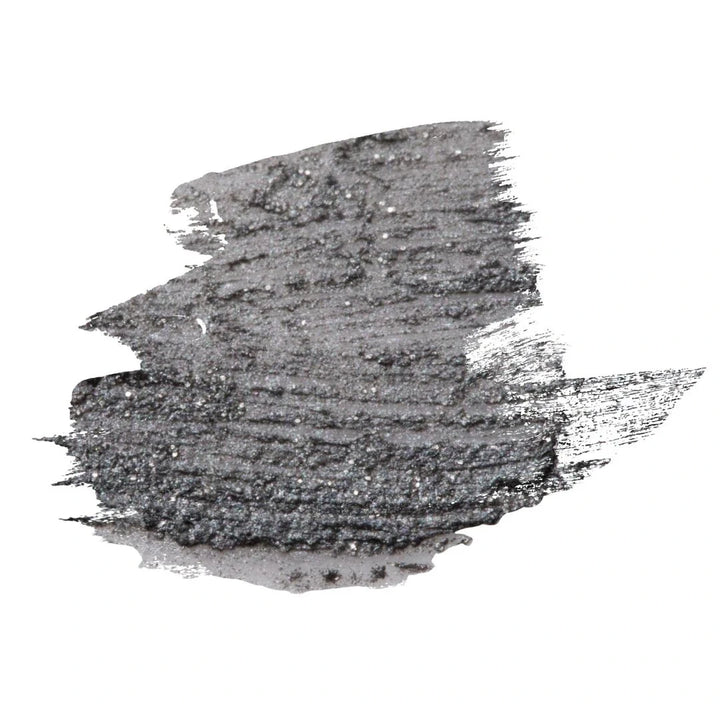 ISSADA Ultimate Eye Liner Mercury metallic grey eyeliner swatch with shimmering silver finish on a white background
