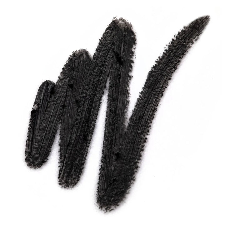 ISSADA Ultimate Eye Liner Ninja black eyeliner swatch with bold deep pigment on a white background
