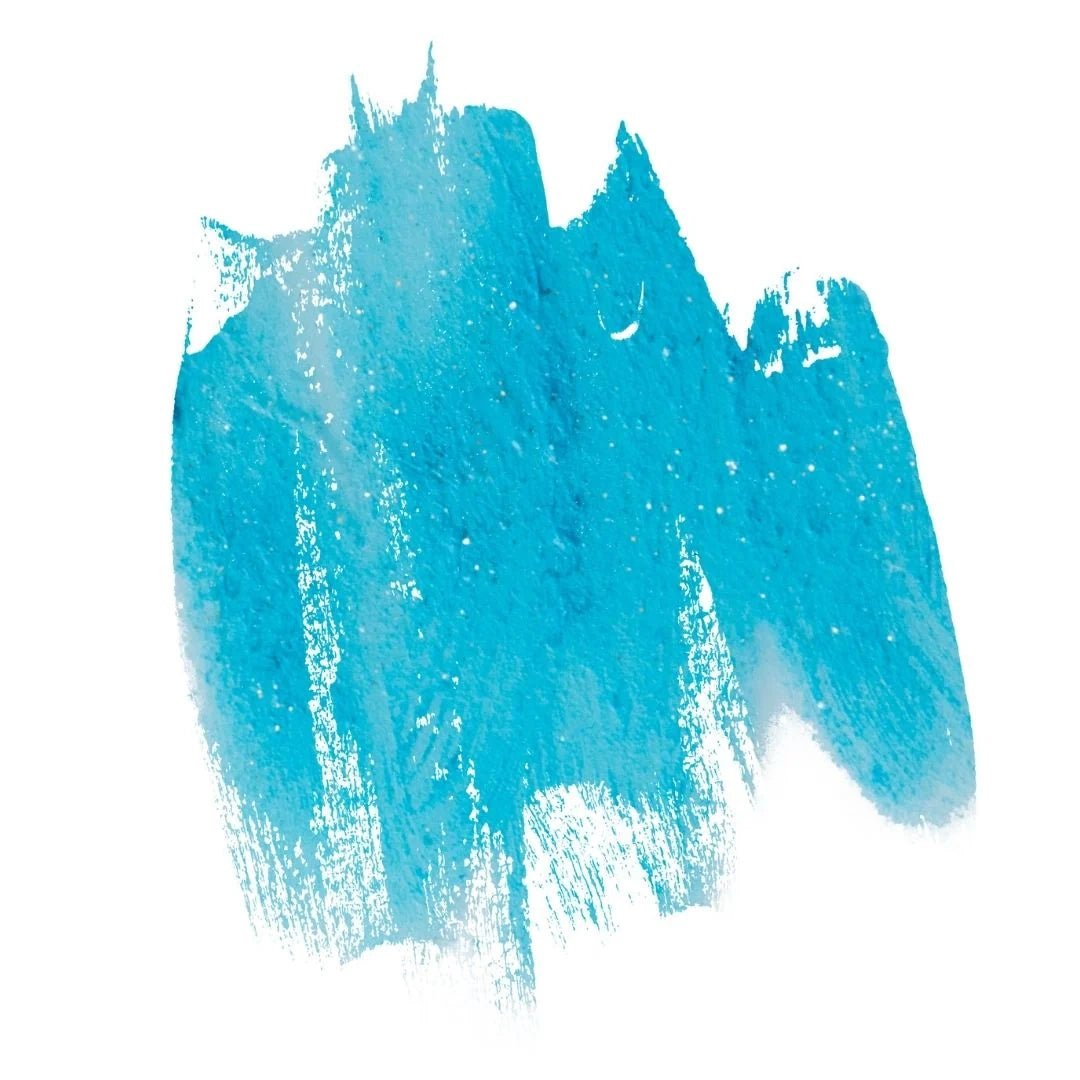 ISSADA Ultimate Eye Liner Skyline bright blue eyeliner swatch with bold vibrant finish on a white background