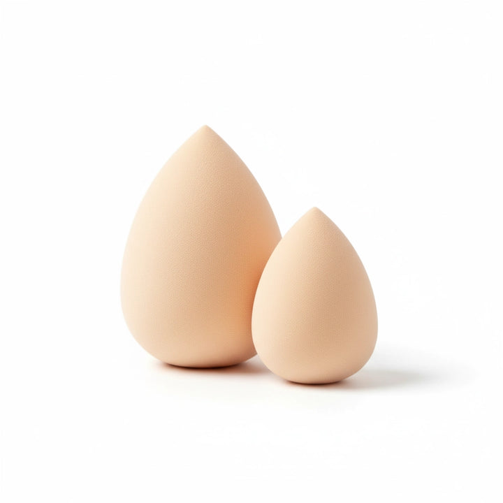 ISSADA white latex-free Smoothing Sponge Duo featuring large and mini concealer sponge
