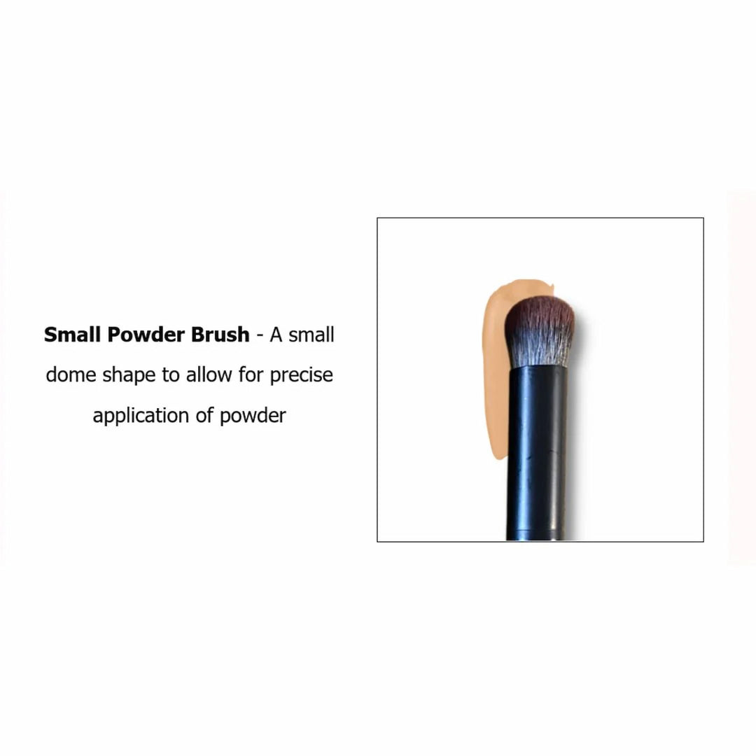 Issada Small Powder Brush with dome shape for precise powder application on targeted areas.
