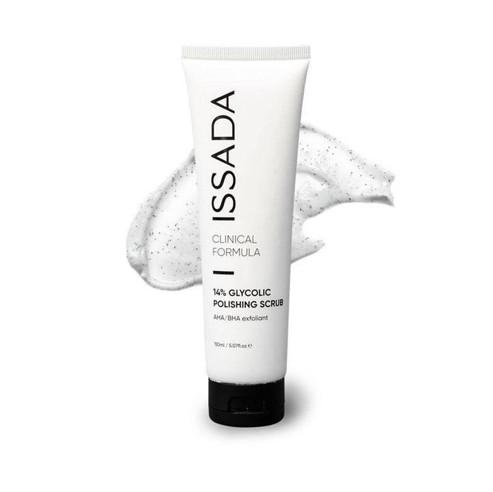 Refine skin with Issada’s 14% Glycolic Polishing Scrub, an Australian-made formula for smooth, refreshed, and radiant-looking skin.