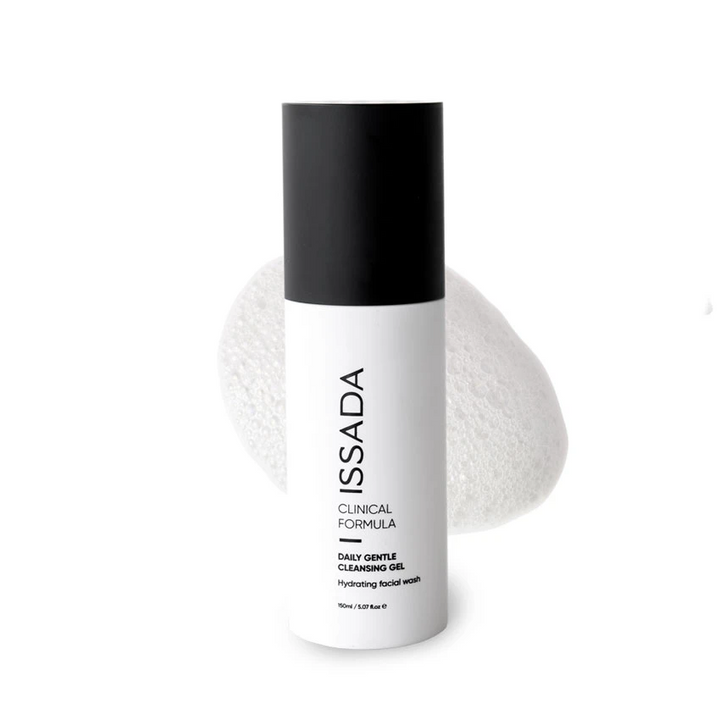 Issada’s Gentle Cleansing Gel deeply cleanses while keeping skin hydrated, perfect for daily use on sensitive or dry skin.