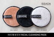 No Traces Facial Cleansing Pads (3-Pack+ Bag) - Issada Mineral Cosmetics & Clinical Skincare