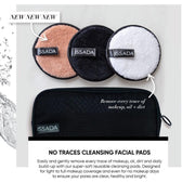 No Traces Facial Cleansing Pads (3-Pack+ Bag) - Issada Mineral Cosmetics & Clinical Skincare